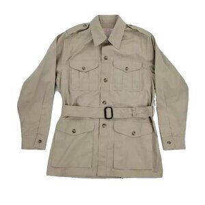 CC Filson Mens Coat 42 M Tan Brown Long Sleeve Button Up